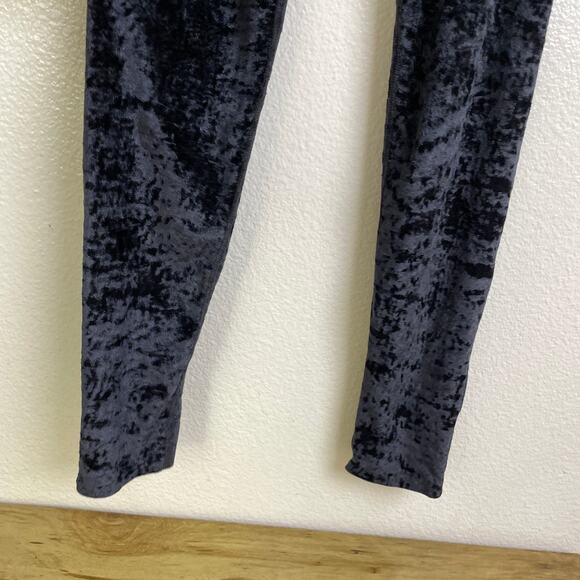 Balenciaga Demna Draped Front Leggings Womens 34 Black Crushed Velvet Stretch - Picture 6 of 15